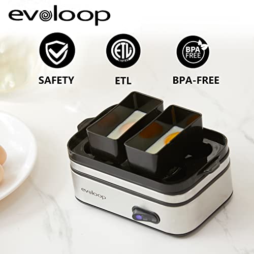 Rapid Egg Cooker Electric 6 Eggs Capacity (Silver)