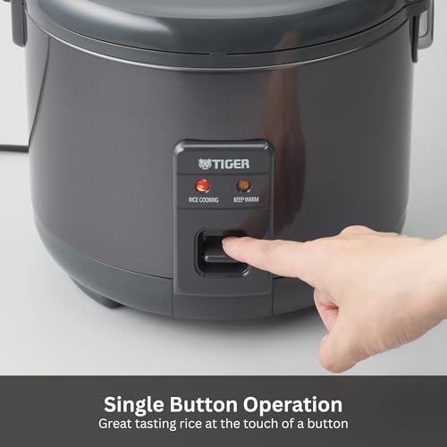 JNP-S18U-KY 10 Cup Capacity Rice Cooker with Non-Stick Inner Pot, Retractable Power Cord, and Keep Warm up to 12 hours, Black (10 cup)