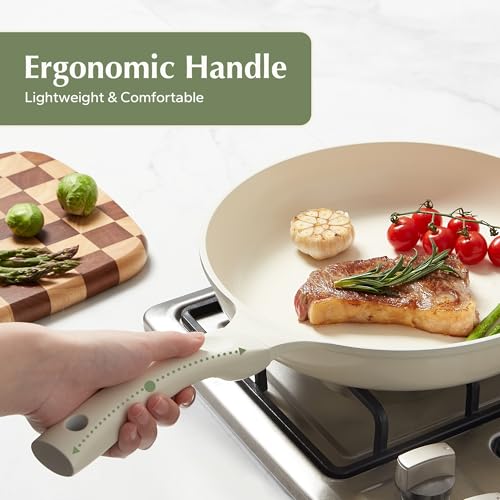 Ceramic Pan Nonstick (Beige / 11inch Frying Pan)