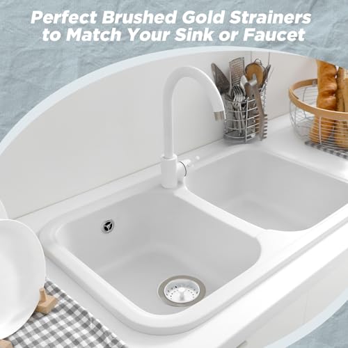3 Pcs Sink Plug Stopper Disposal Drain Strainer (Porcelain White)