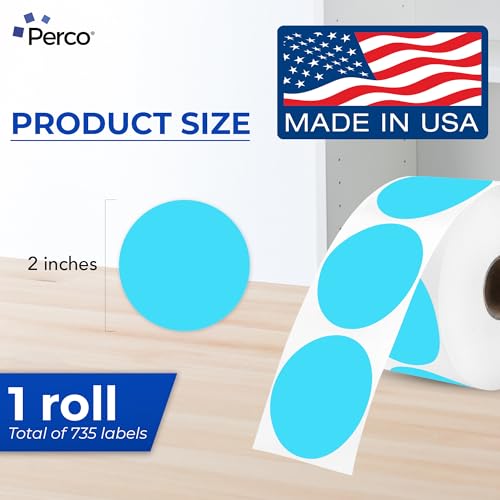 Light Blue Thermal Labels (Light Blue / 735 Stickers)