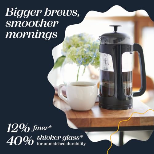 P3 French Press Coffee Maker (Black / 18 oz)