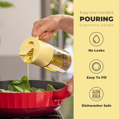 Olive Oil Dispenser Bottle 18.6oz (Yellow)