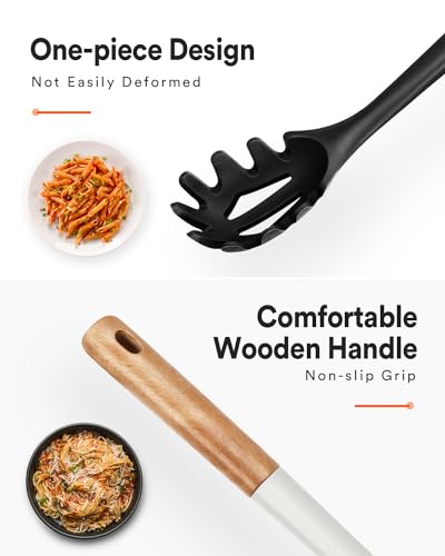Silicone Pasta Fork (Black-White)