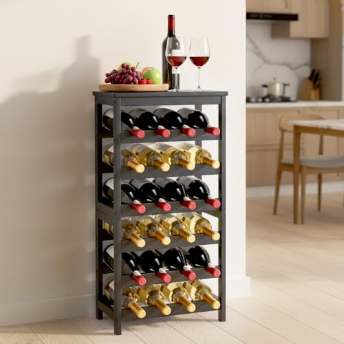 24 Bottle Detachable Wine Rack (Black / 24 Bottle)