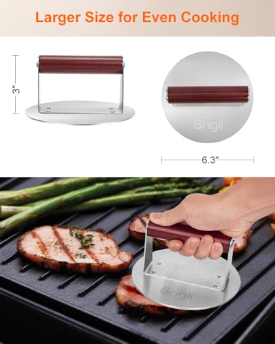 8.5" Stainless Steel Smash Burger Press