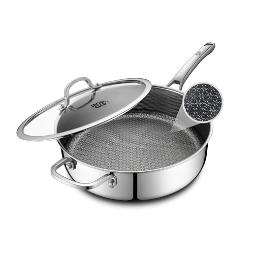 Frying Pans Nonstick with Lid (Stainless Steel)