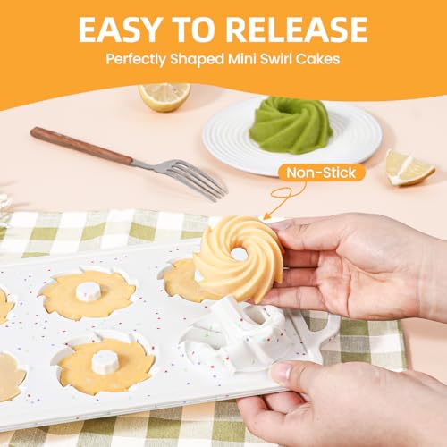 Mini Swirl Cake Pan with Metal Reinforced Frame (Swirl: 2pcs)