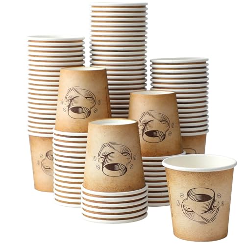 300 Pack 6 oz Small Coffee Cups Disposable Paper Espresso Cups (6OZ-300)