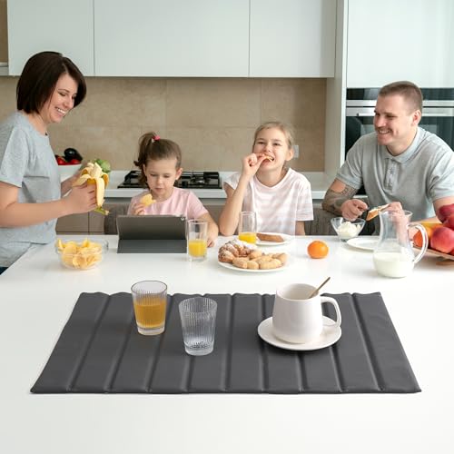 Stone Drying Mat for Kitchen Counter (Dark Gray / 24.8" x 15.7")