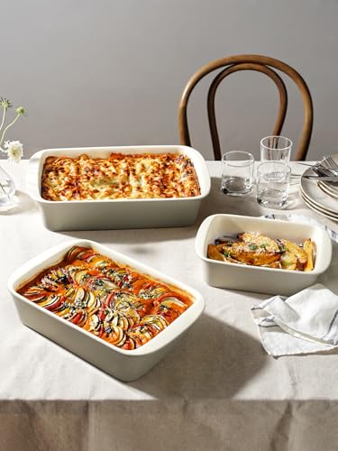 Ceramic Casserole Dishes for Oven with 304 Racks (3 Count)