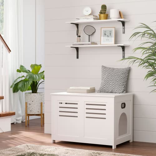Long Wall Shelves (White / 31.5 Inch)