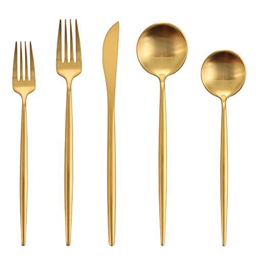 Matte Gold Silverware Set (Gold / 40-piece)