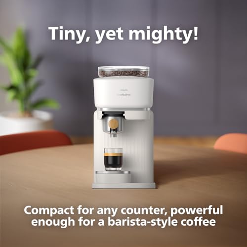 Baristina Espresso Machine (Espresso Machine / White w/Wood Handle)