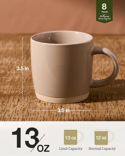 Milkyway Coffee Mugs of 8 (Milkyway-Cinnamon Brown / 8 Count (Pack of 1))