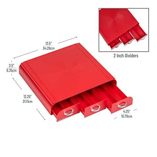 Single Serve Coffee Pod Organizer with 3 Drawers (36 Capacity / Red)