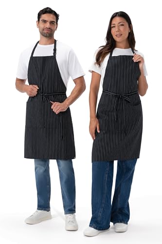 Unisex Chef Apron (Pinstripe, 2 Pack)