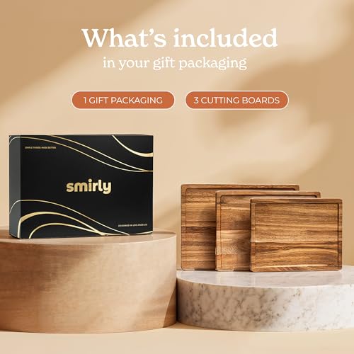 Wood Cutting Board (Brown / 3-Piece)