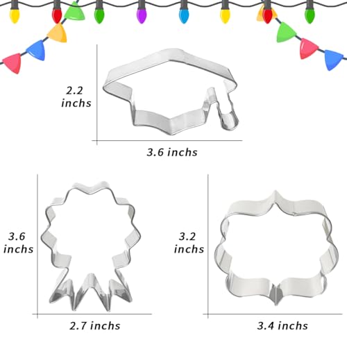 Graduation Cookie Cutters 6Pcs for Celebration Kitchen Baking (Graduation)