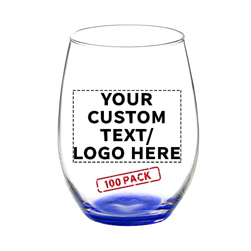 100 ARC Stemless Wine Glasses Set (100 Count)