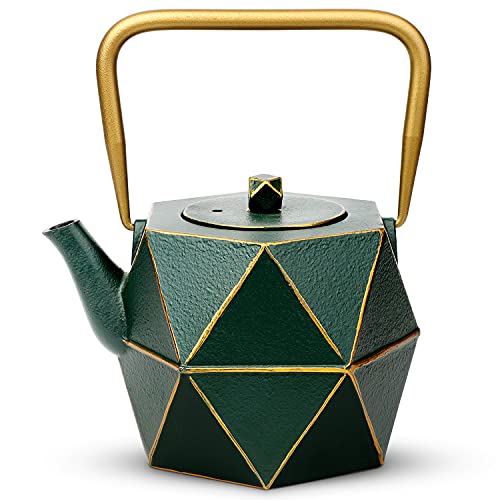 Cast Iron Teapot (40 oz / Green Diamond)