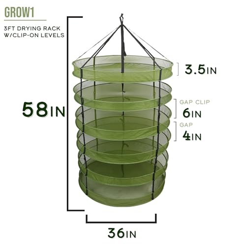 Grow1 3ft Drying Rack with Clip