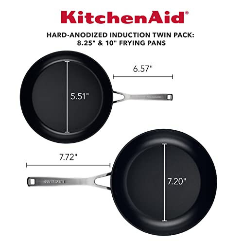 Hard Anodized Induction Nonstick Frying Pan Set (Skillets (8.25" & 10"))