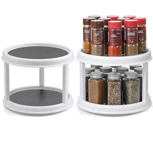 2 Pack 2 Tier 10" Turntable Lazy Susan Spice Organizer (2 Count)
