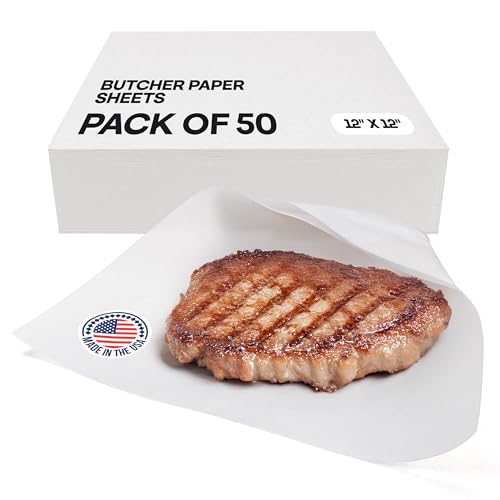 White Butcher Paper Sheets 12" x 12" (White / 12" x 12", 50 Sheets)