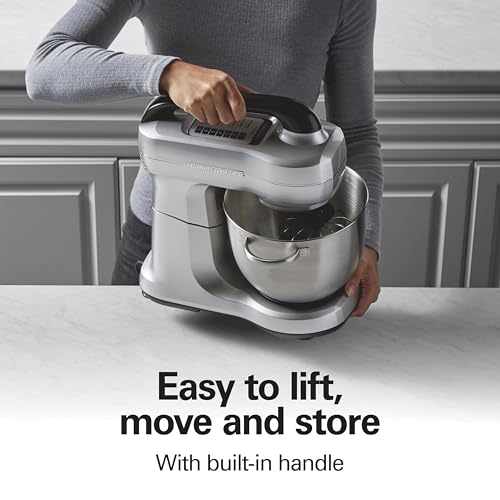 4 Qt Electric Stand Mixer With 7 Speeds (Silver / 4 Quarts)