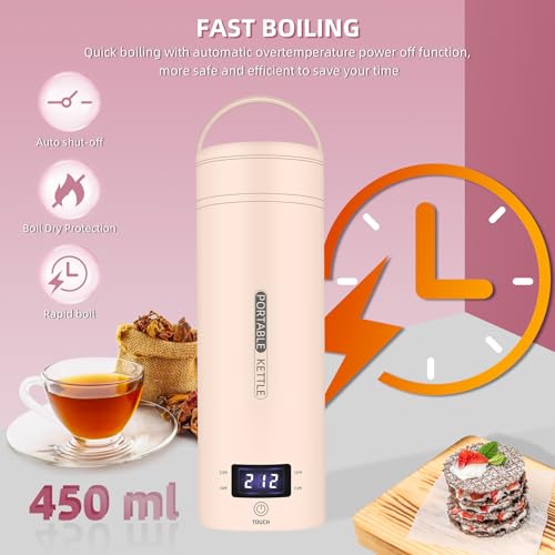 Portable Electric Kettle Travel (Pink)