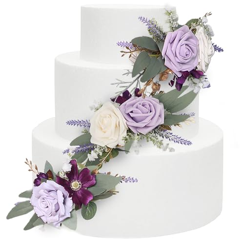 3Pcs Premade Cake Flowers (3 Count)