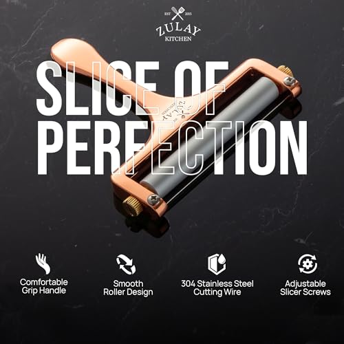 Zulay Adjustable Cheese Slicer (Rose Gold)