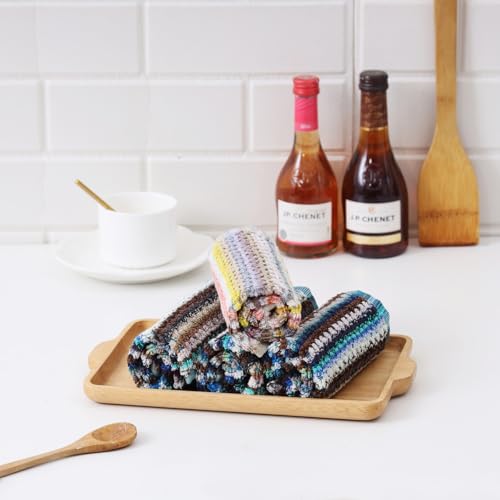 Kitchen Dish Cloths for Washing Dishes (Multi-3 / 12x12 inch)