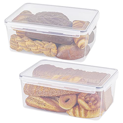 2 Pack Large Bread Box for Kitchen Countertop