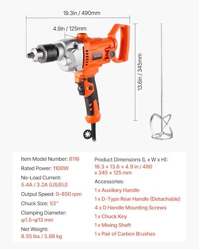 Drill Mixer 1 (1/2inch & 1100W)