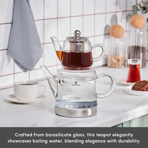 Dora Glass Teapot (Medium / Silver Transparent)