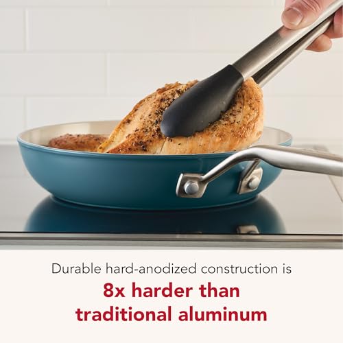 Hard Anodized Ceramic Induction Cookware Set (Agave / 9 Piece Cookware Set with Stainless Steel Handles)