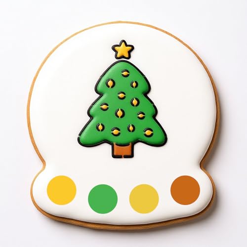 Cookie Cutter and Stencil Bundle Royal Icing Cookies Stencils Paint Your Own Biscuit Bakery Starter Kits Royal Icing Fondant Cutters Birthday Wedding Holiday Cookies Painting Coloring Pages Comb (Snowglobe)