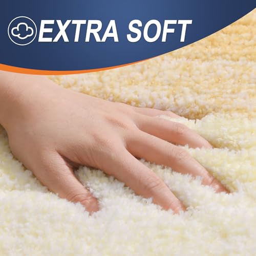 Small Bathroom Rugs 24x16 (24" X 16" / Light Yellow)