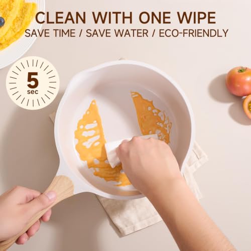 23pcs Pots and Pans Set Non Stick (23 pcs White Aluminum)