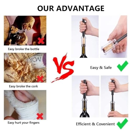 Wine Air Pressure Pump Bottle Opener Set (5 Count)