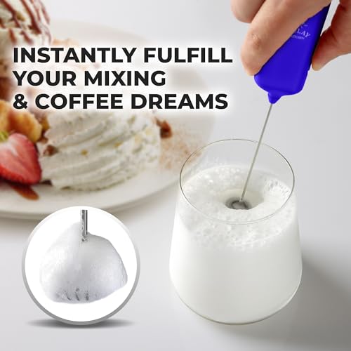 Mini & Mighty Milk Frother Wand (All Must Go Royal Blue / Mini Frother)