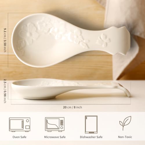 Spoon Rest for Stove Top (Floral Embossing)