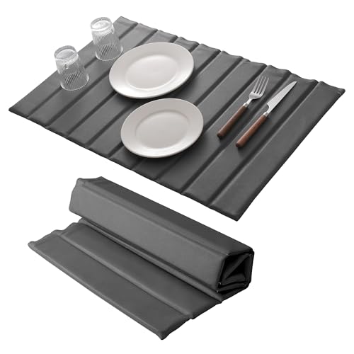Stone Drying Mat for Kitchen Counter (Dark Gray / 24.8" x 15.7")