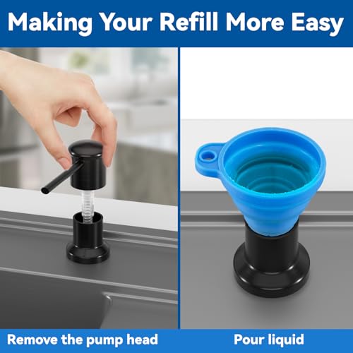 Dish Soap Dispenser (Black / With Bottle)