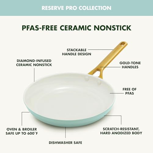 Nonstick Reserve Pro 10 Piece Cookware Set (Seaside Blue / 10 Piece Cookware Set)