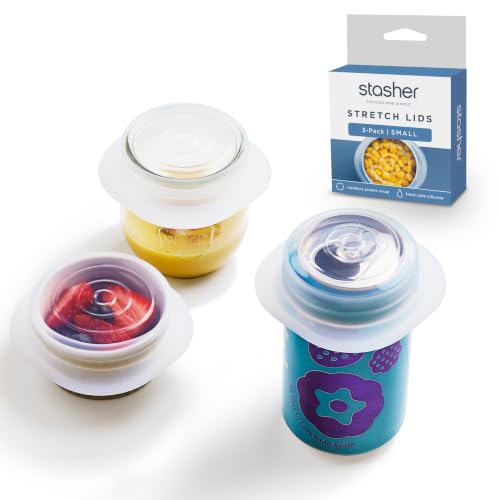 Premium Reusable Silicone Stretch Lids (3-Pack of 2.5" Lids)