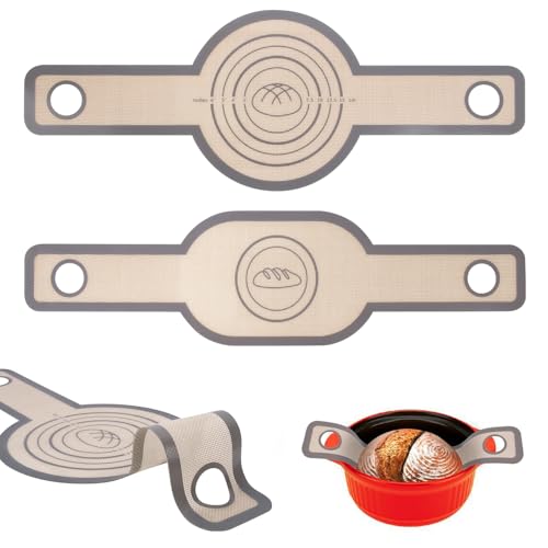 Silicone Bread Sling for Dutch Oven 2 Pcs (2 PCS Oval+Round)