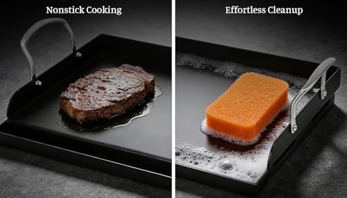 17" x 13" Cast Iron Grill Griddle Kit (17.1" x 13.1" x 2.5")